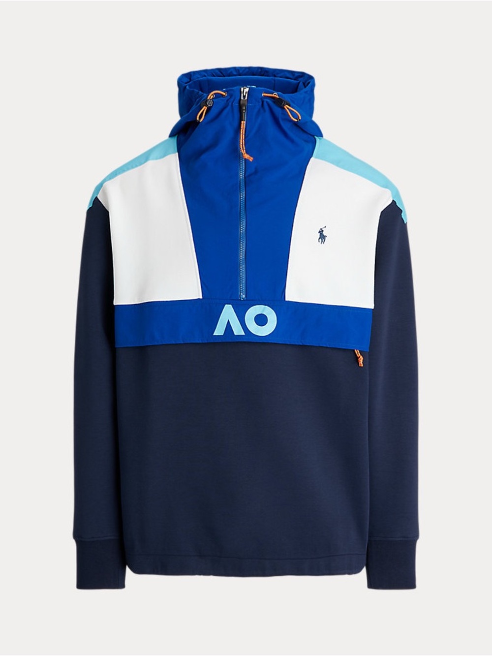 Polo by Ralph Lauren Multi-Blue Hooded Windbreaker - Australian Open Tennis $300